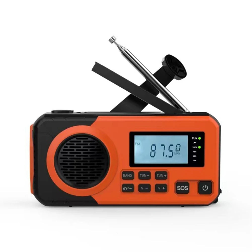 Emergency Hand Crank Radio Solar Powered Radio with Flashlight SOS Alarm AM/FM/SW Radio Solar Radio for Camping Travel Outdoor