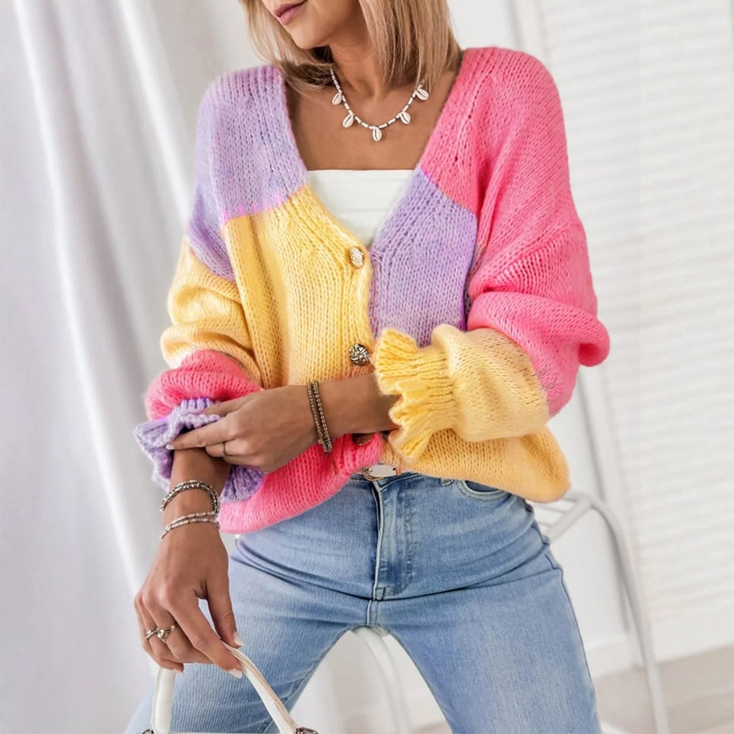 Casual Minimalist Cardigan Knit Outerwear For Women Cardigan Mujer Ropa Mujer Tendencia 2025 Pulls Femmes кардиган женский