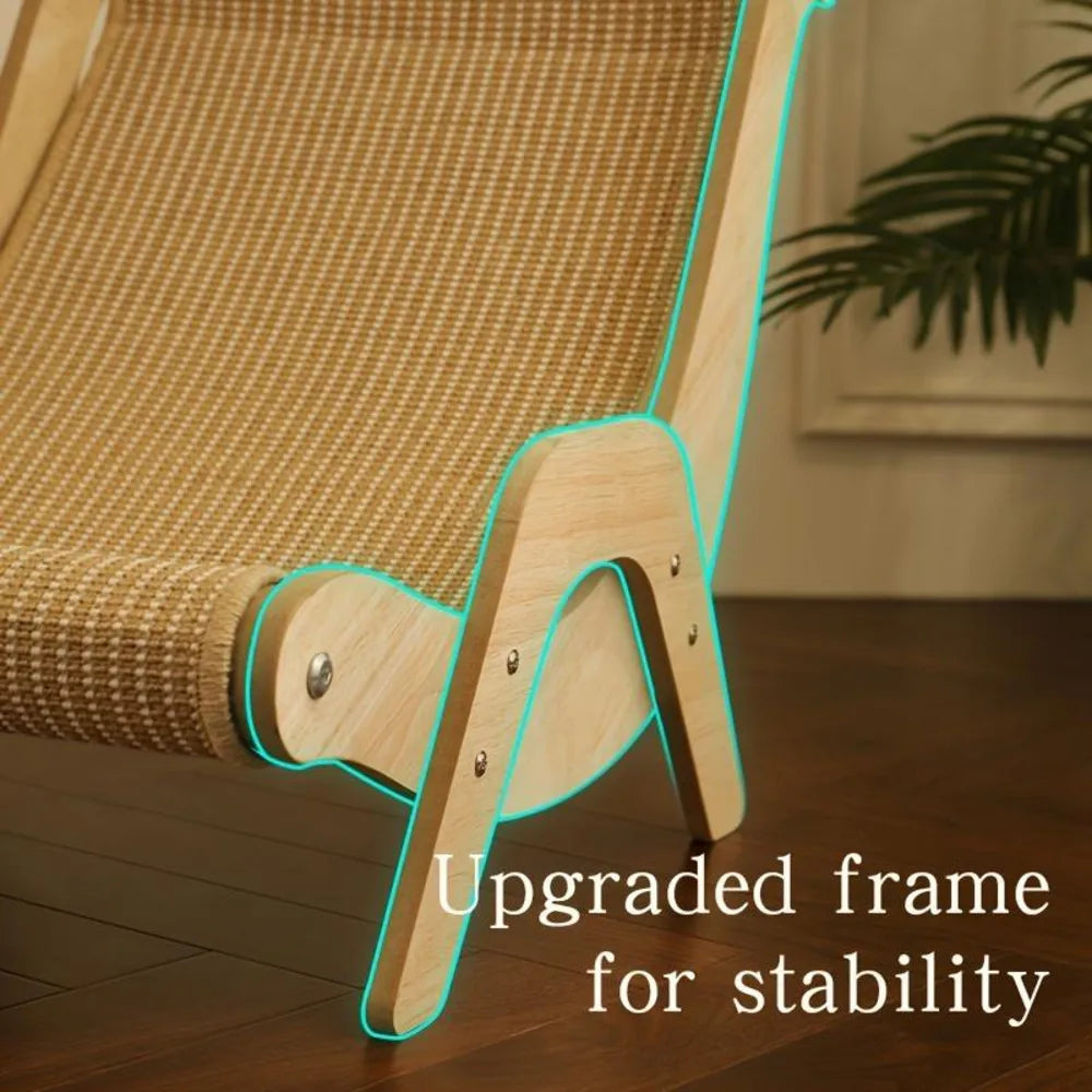 2-In-1 Scratcher - Durable Rope No Tearing Pet Chair Bed Scratch Pad Hammock Durable Perfect For Kittens And Small Pets