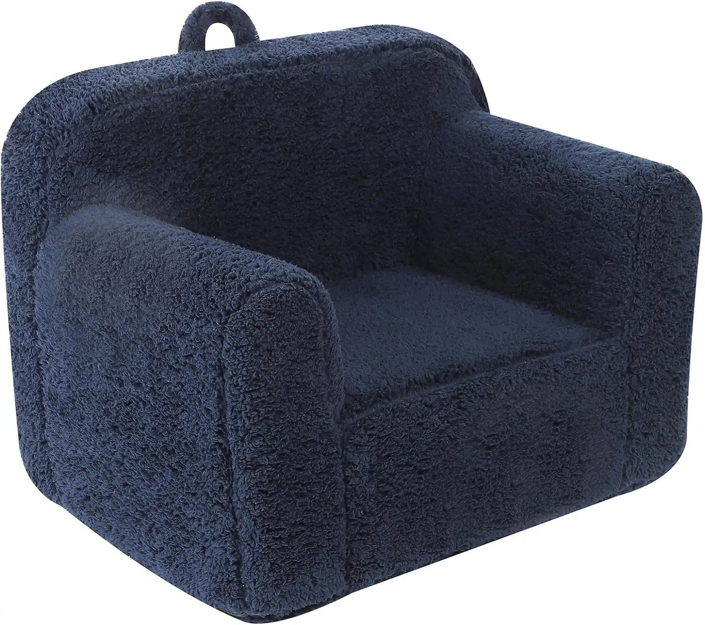Kids Snuggly-Soft Sherpa Chair, Cuddly Toddler Foam Chair for Boys and Girls, Grey
