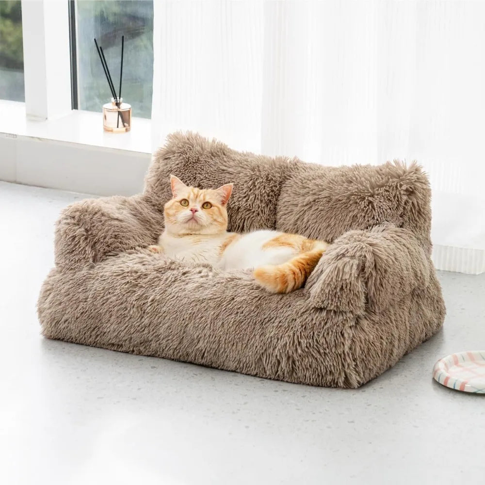 Mewoo Dog Couch, Small Dog Bed with Removable Washable Cover, Cute Cat Couch for Pets, Cat Beds for Indoor Cats with
