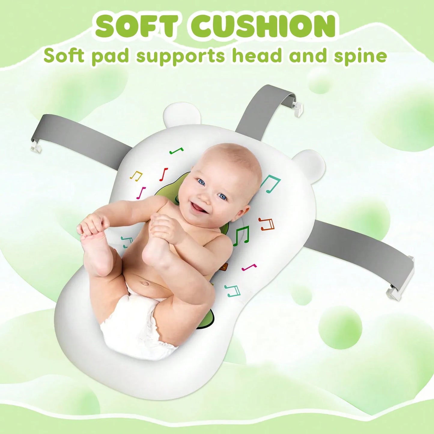 Foldable Baby Bathtub Set for Newborns, Collapsible Baby Tub Portable Travel Baby Thermometer Bathtub for Newborn To Toddler
