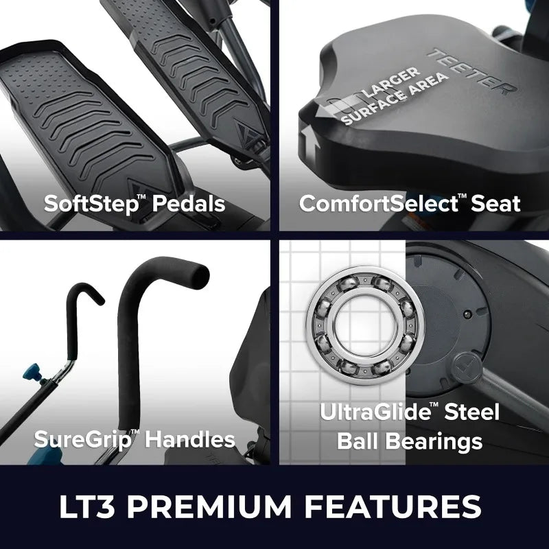 FreeStep Recumbent Cross Trainer Stepper, Zero-Impact Exercise Bike Alternative w/Patented Physical Therapy Stride