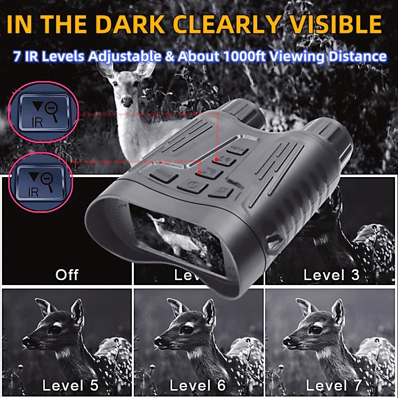 Hunting Night Vision Infrared Night Vision Binoculars 8x Zoom Military Tactical Equipment 300 Meters Dark Observation Distance