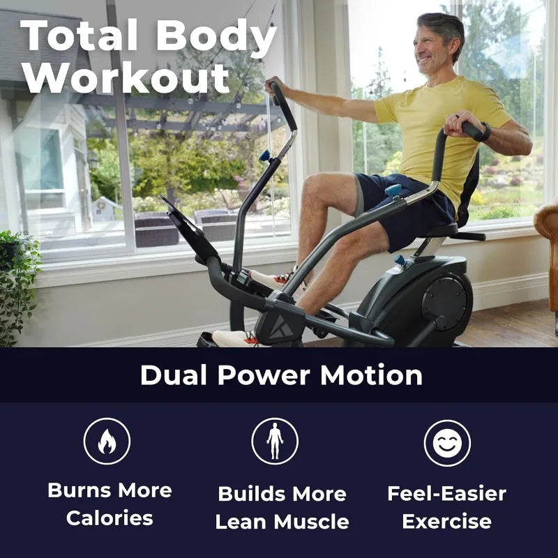 FreeStep Recumbent Cross Trainer Stepper, Zero-Impact Exercise Bike Alternative w/Patented Physical Therapy Stride