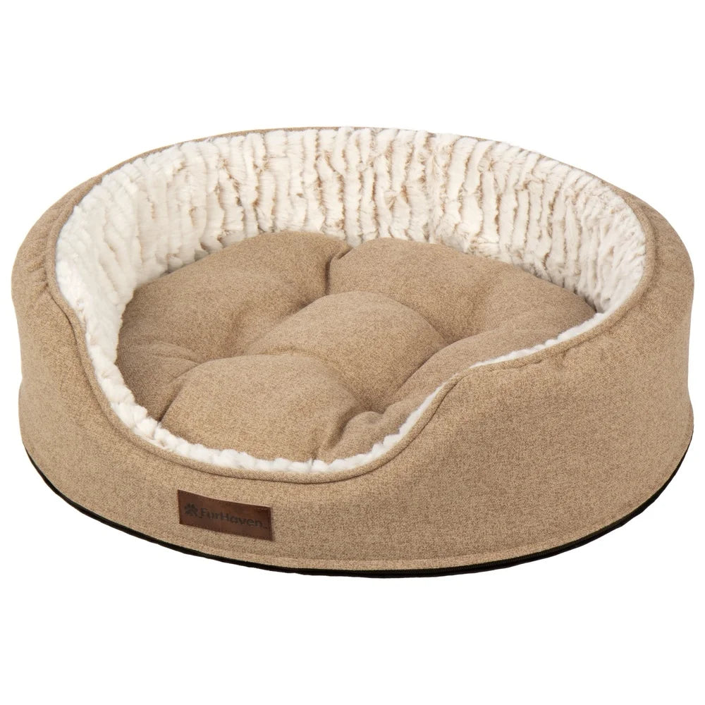Medium Foam Oval Lounger Dog Cat Bed Reversible Pillow Cozy Cuddler Nest Medical Grade Foam Easy Care Removable Cover
