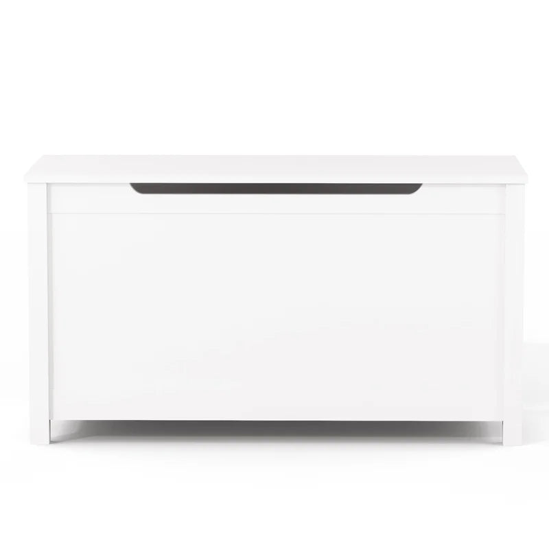 Wooden Toy Chest Storage Bench Kids Safety Hinged Large Toy Box Multi-functional Organizer Durable Childrens Furniture