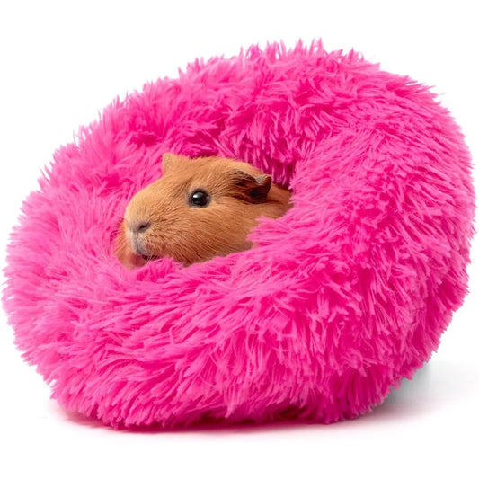 FurrO Burrowing Pet Bed Hideout Enrichment Toy for Gea Pigs and Other Small Animals Pink