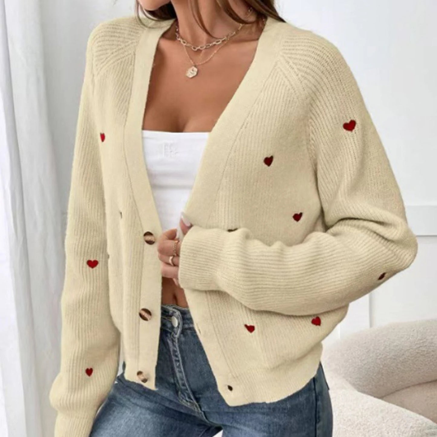 Korean Fashion Casual Minimalist Cardigan Knit Outerwear For Women Ropa Mujer Tendencia 2025 Pulls Femmes Woman Clothes New
