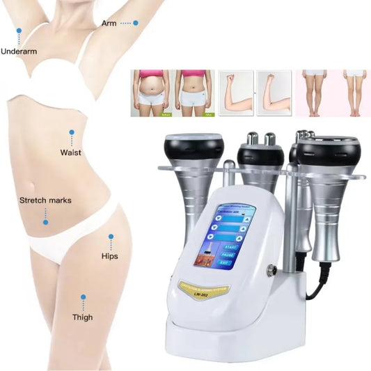 New 4/3 in 1 Cavitation Machine 40k Ultrasonic RF Shape Vacuum Frequency Liposuction Weight Loss Slimming Skin Tightening Liftin