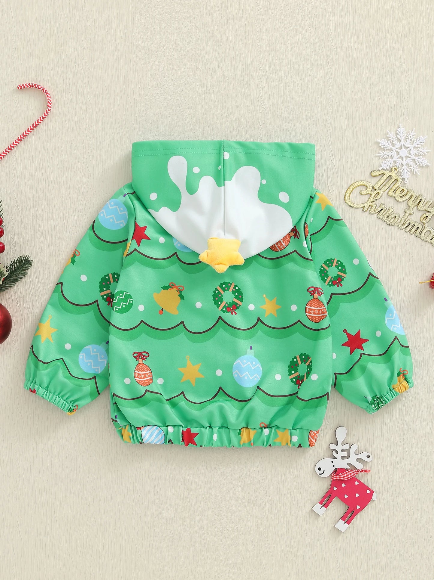 Cute Baby Boy Winter Coats Warm Fleece Hooded Jackets Toddler Snowsuit Outerwear Infant Christmas Clothes with Zipper