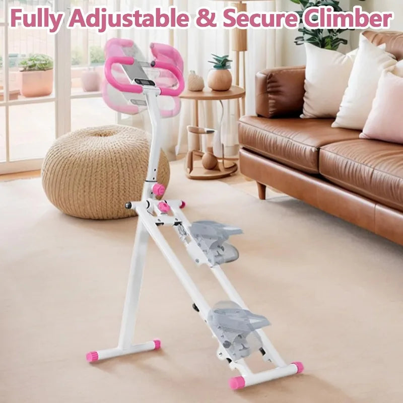 Stair Stepper for Home - Vertical Climber Workout Machine with Stable Frame, Adjustable Handlebar for Full-Body Exercise