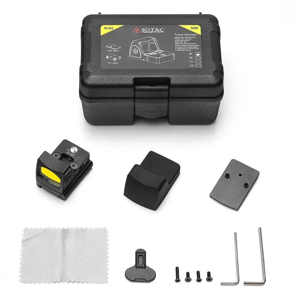 Tactical Mini  Red Dot Reflex Sight 3.25 MOA RMR For Glock Pistol Scope w/ 20mm Mount