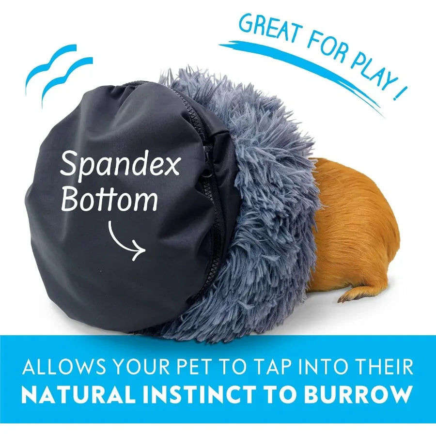 FurrO Burrowing Pet Bed Hideout Enrichment Toy for Gea Pigs and Other Small Animals Pink