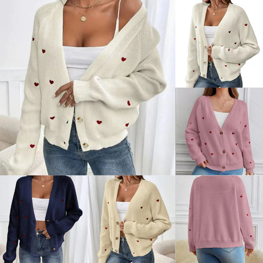 Korean Fashion Casual Minimalist Cardigan Knit Outerwear For Women Ropa Mujer Tendencia 2025 Pulls Femmes Woman Clothes New